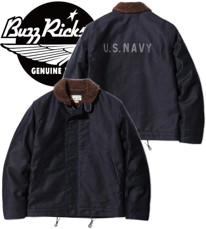 楽天ストリートファッションMIYOSHIYABUZZ RICKSON'S/バズリクソンズ Jacket, Deck, Zip Type N-1 NAVY “NAVY DEPARTMENT DEMOTEX-ED” N-1デッキジャケット/N-1デモテックス実名ラベルバージョン 01）NAVY（ネイビー）/Lot No. BR15340