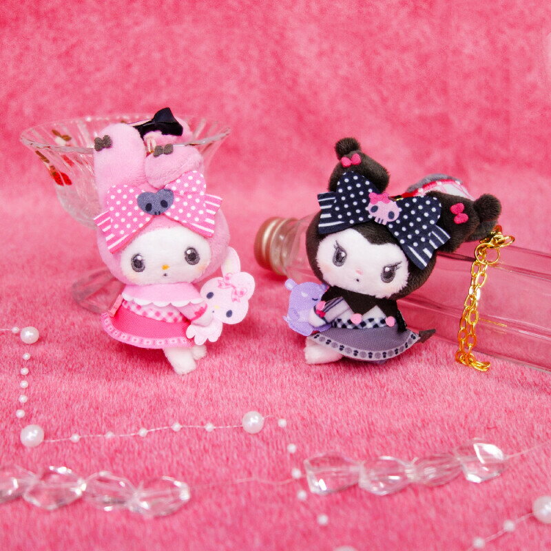 【即日発送】【サンリオ】My Melody & Kuromi 50th&20th Anniversaries マスコットチャーム　マスコット　ピンク　雑貨 可愛い　インテリア雑貨　プレゼントに　母の日　プレゼントに　マイメロ　クロミ　46696(3)