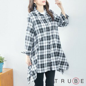 TRUBE 【L～LL】コットンシャツ C07-166 デイリーファッション 普段着 おしゃれ着 羽織 シャツ単品 ミセスファッション 大人可愛い 30代 40代 50代 60代 若見え 洋服 婦人服 可愛い服 春夏 母…