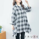 TRUBE 【L～LL】コットンシャツ C07-166 デイリーファッション 普段着 おしゃれ着 羽織 シャツ単品 ミセスファッション 大人可愛い 30代 40代 50代 60代 若見え 洋服 婦人服 可愛い服 春先