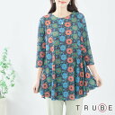 【即日発送】TRUBE【M〜L】和調花柄プルオーバー (C01-494)デイリーファッション 普段着 おしゃれ着 羽織(プルオーバー単品)ミセス ミセスファッシ...