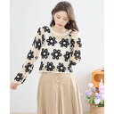 new【即日発送】TRUBE【M〜L】フローラルレースクロップトニット(N12-169A)デイリーファッション 普段着 おしゃれ着(トップス単品)ミセスファッシ...