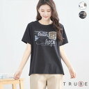 TRUBE【M〜L】レオパード&バタフライデコ半袖Tシャツ(N12-361)デイリーファッション 普段着 おしゃれ着(トップス単品)ミセスファッション 大人可愛...