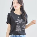 new【即日発送】TRUBE【M〜L】スニーカーモチーフラインストーンTシャツ(N12-327)デイリーファッション 普段着 おしゃれ着(トップス単品)ミセスフ...