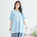 new【即日発送】TRUBE【M〜L】デザインチュニック (N13-182)デイリーファッション 普段着 おしゃれ着(チュニック単品)ゆったり ミセスファッショ...