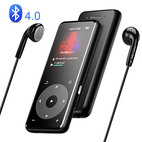 MP3プレーヤー AGPTEK Bluetooth4.0 mp3プレイヤー 超軽量 ウォークマン HIFI超高音質 スピーカー搭載 SDカード対応 光るタッチパネ