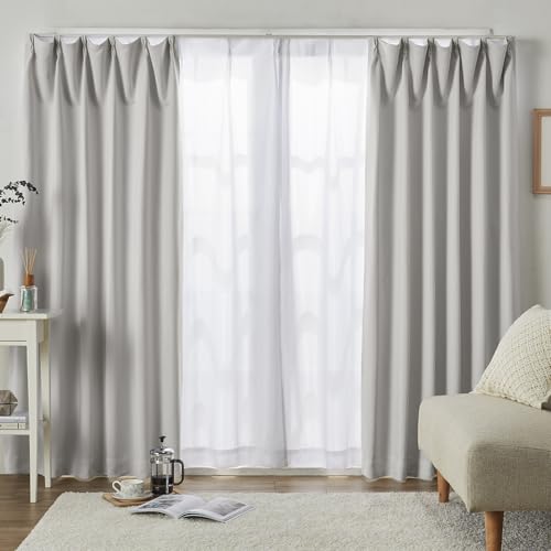 ベルーナ(BELLUNA) カーテン 4枚セット 遮光 1級 遮熱 uvカット 遮光カーテン 4枚セット おしゃれ 北欧 シンプル 幅100 タッセル付