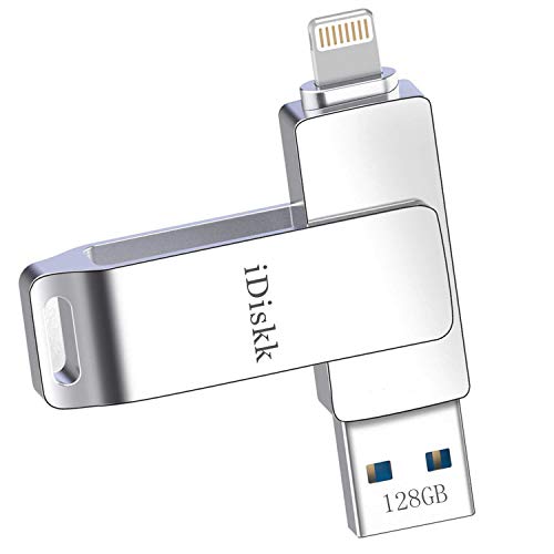 Apple認証 iDiskk MFI取得 iPhone USBメモリ128gb iPad Lightning フラッシュドライブ コネクタ搭載 外付 USB 3.0 容量不足解消 iPad