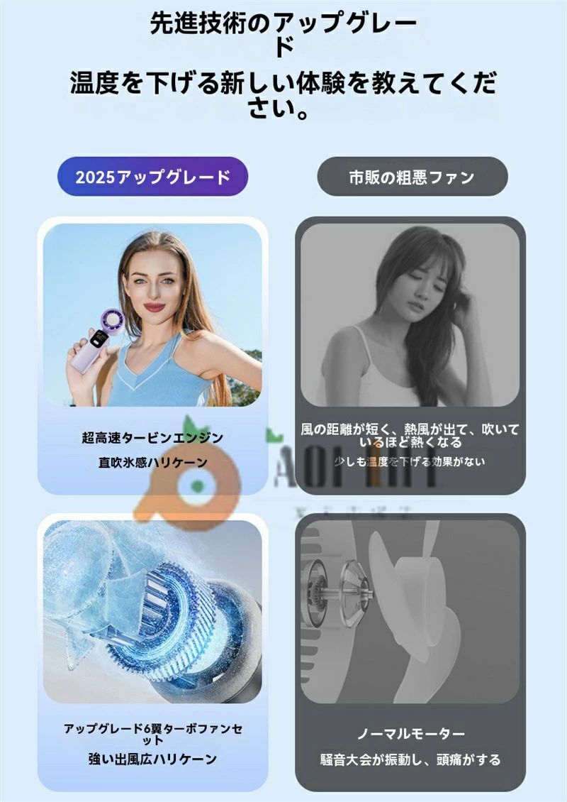 【翌日発送】【先着100名様2380円、期間限定販売】2026進化版 ハンディファン 冷却...
