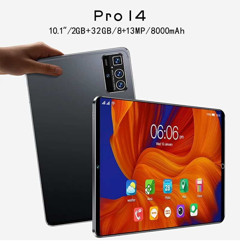 Android タブレット 10.1インチ 1920*1200 IPSディスプレイ 4G SIM通話 2GB+32GB アンドロイド 2.4G/5G WI-FIモデル 8000mAhバッテリー GPS機能搭載 在宅勤務 ネット授業 薄型 軽量 子供向け