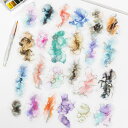 PETステッカー コラージュシール カラフル PET素材 PETシール コラージュ素材 透明 海外 セット おしゃれ コラージュ 送料無料