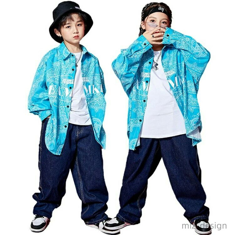 【送料無料】キッズダンス 衣装 子供服 ヒップホップ キッズ k-pop ダンス衣装 女の子 男の子 ゆるシャ..