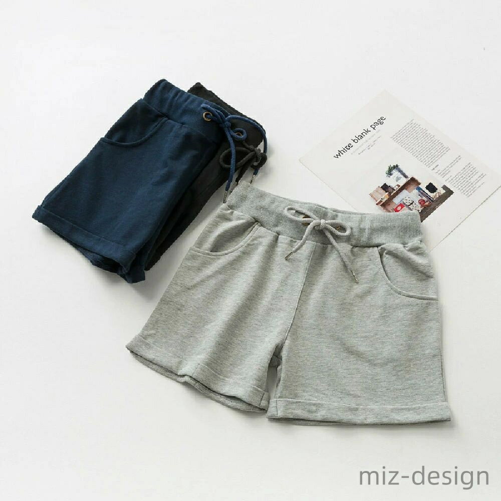 ミズデザインの【送料無料】ショートパンツ レディース 女性 ボトムス 短パン ウエストゴム ウエスト紐 リブ ポケット 無地 スウェット 大きいサイズ スポーツ ルームウェア 部屋着 寝間着 寝巻き｜アングル2