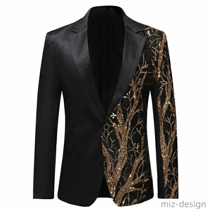 【送料無料】ステージ衣装 メンズ ジャケット スパンコール 男性 忘年会 新年会 発表会 ハロウィン コスプレ ダンス衣装 スパンコールジャケット ステージ衣装 舞台衣装