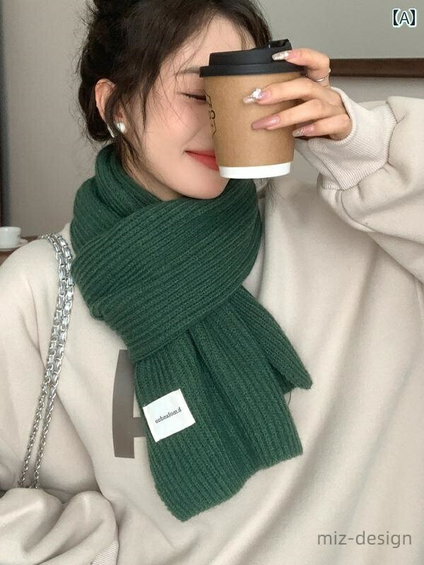 【送料無料】ストール マフラー レディース ニット 暖かい 韓国 ウール 秋冬 防寒 シンプル おしゃれ ..