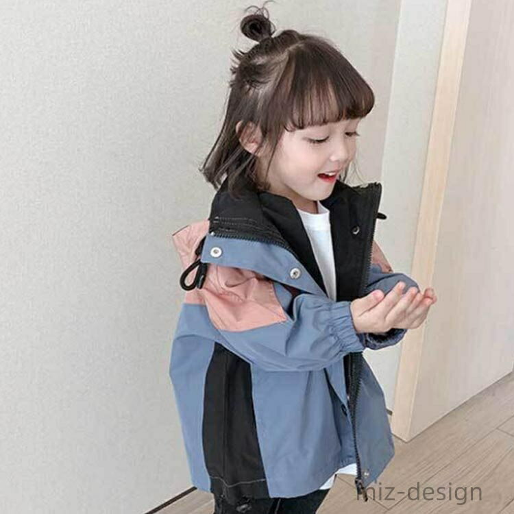 【送料無料】フード付き ガールズ 女の子 アウトドア トレンチコート 子供服 ジャケット コート 130cm マウンテンパーカー キッズ