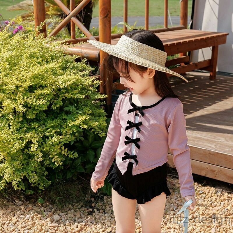 【送料無料】120cm 110cm 100cm 90cm 女児 日焼け対策 紫外線対策 スクール水着 スイムウェア 可愛い 帽子付き 3点セット 女の子 水着