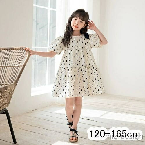 Short Sleeves - 【送料無料】ガールズ ジュニア 可愛い 子ども フォーマル ナチュラル カジュアル コットン 綿 夏 春 子供服 キッズ 女の子 半袖 子供