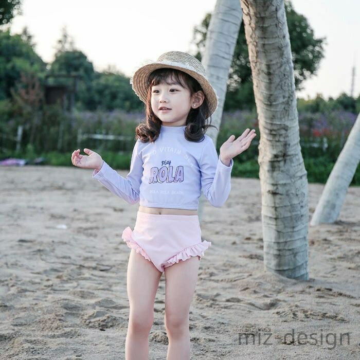 【送料無料】温泉 プール ハワイ ビーチ タンキニ 帽子付き ビキニ 夏 セパレート ベビー キッズ 3点セット 女の子 ビキニ 水着