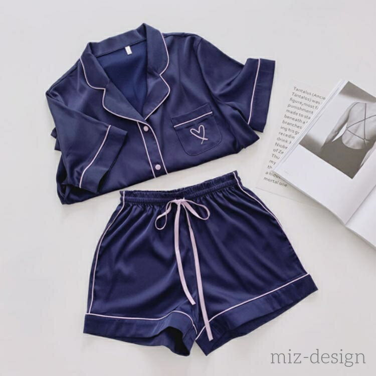 【送料無料】ショートパンツ 半袖&短パン 上下セット 前開き ナイトウェア パジャマ 冷感 春夏 夏 レディース 前開き ルームウェア