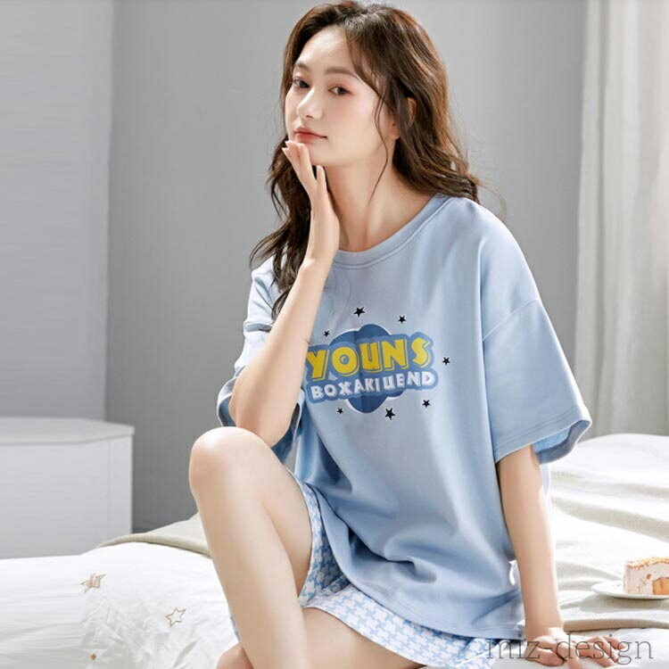【送料無料】寝間着 ナイトウェア 部屋着 ルームウェア ショートパンツ パッド付き Tシャツ 半袖 レディース 上下セット パジャマ