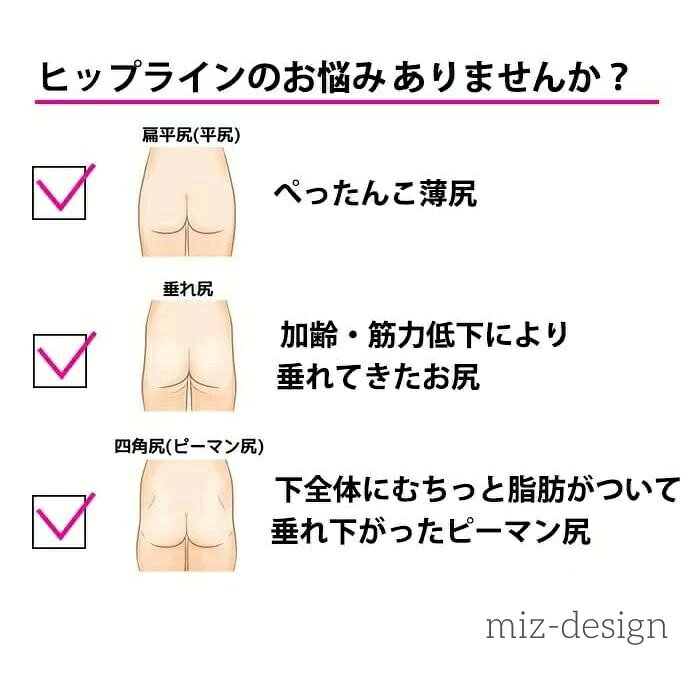 【送料無料】ドレス フラダンス ボリューム 下垂 ガードルショーツ ペタ尻 補正下着 お尻盛り ヒップアップ 産後 美尻 レディース ガードル miz-design-10021413 ミズデザイン サンプル画像2