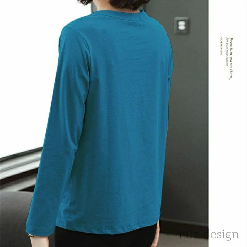 Other - 【送料無料】ママ 大人 50代 60代 ボトムシャツ 冬服 秋服 大きいサイズ 春秋 スリーブTシャツ 長袖 レディース