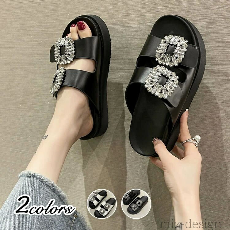 Sports Sandal - 【送料無料】サンダル 靴 レディース 歩きやすい 春 夏 夏新作 スポーツサンダル ストラップ ブラック 黒 厚底サンダル 美脚 黒 厚底 仕事 事