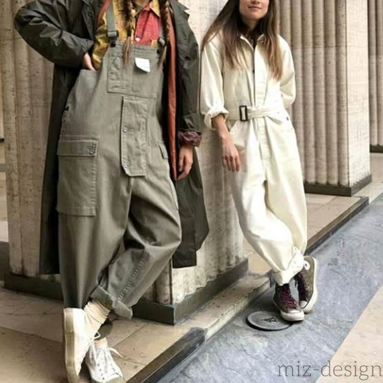【送料無料】サロペットパンツ メンズ レディース オールインワン オーバーオール サロペット ワークパンツ 作業着 ゆったり ポケット