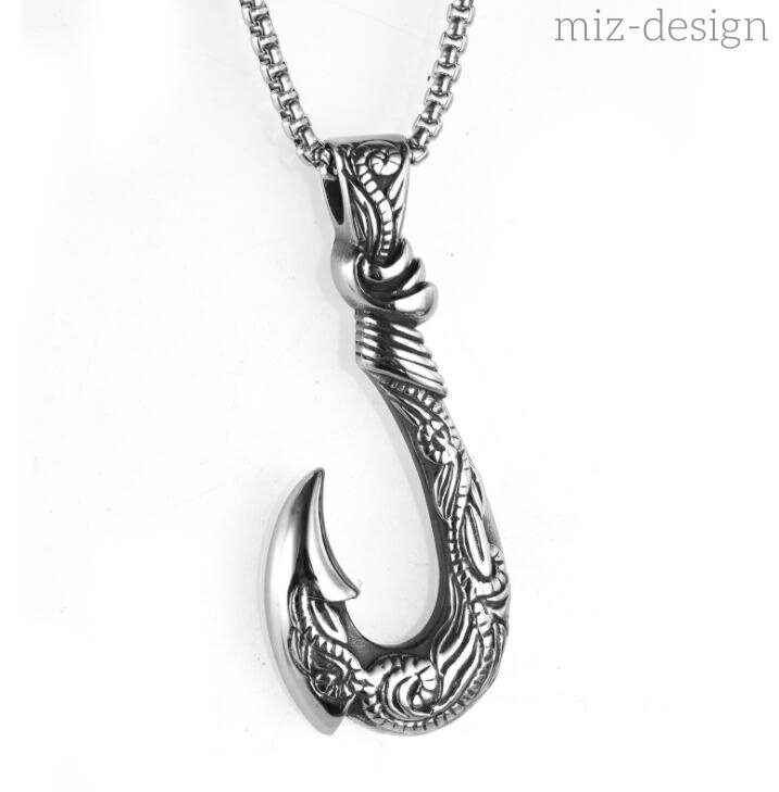【送料無料】メンズ 男性 ネックレス ペンダント ハワイアンジュエリー フィッシュフック 釣り針