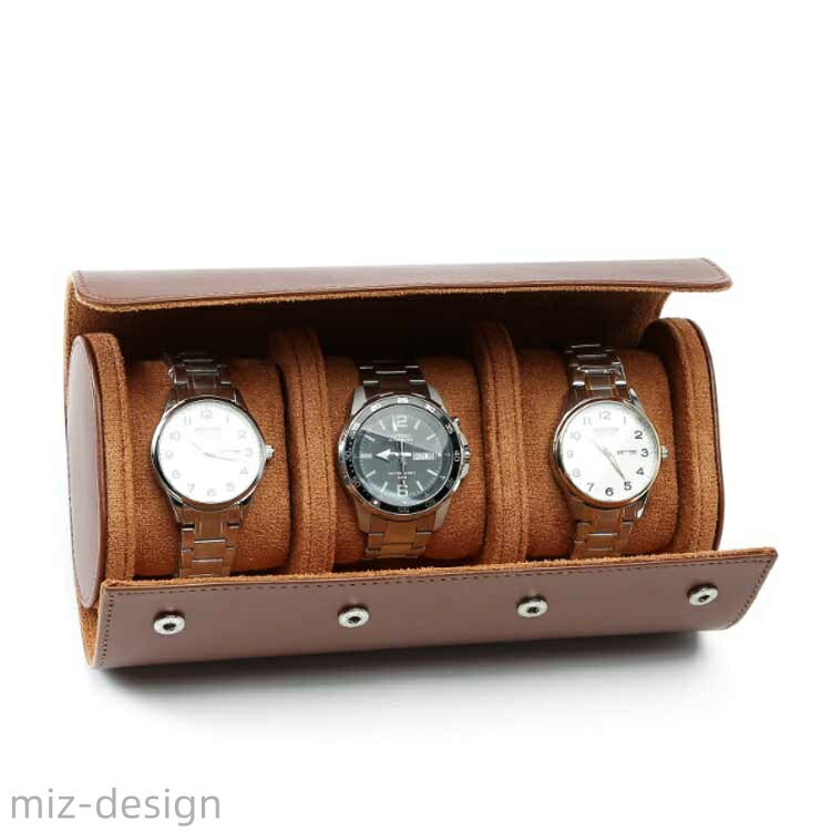 【送料無料】腕時計 収納ケース 3本収納 PU レザー 革 時計ケース 3本 ウォッチボックス 2本 3本 時計収納 時計ボックス コンパクト 軽量