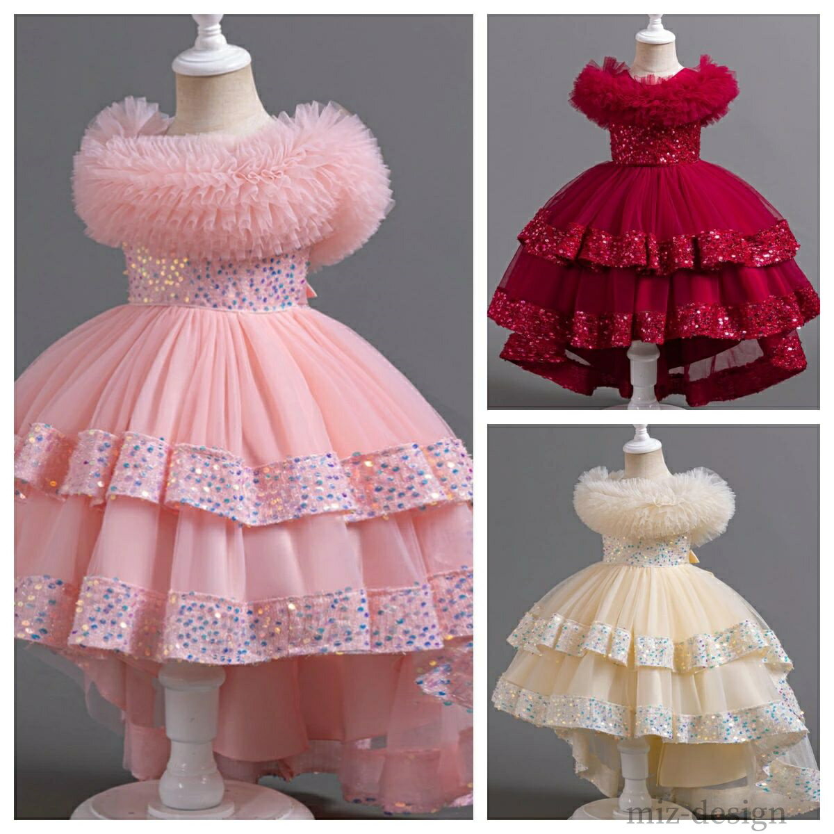 【送料無料】フレアワンピース 袖無し 子供ドレス 子供フォーマルドレス キッズドレス 子供可愛いワンピース 女の子礼服 スパンコールドレス