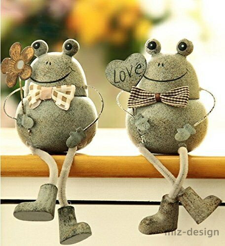 【送料無料】置物 カエル レトロ 蝶ネクタイ ペアセット