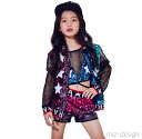 【送料無料】hiphop/ダンス衣装/コスチューム / キッズ/女の子/ストレッチ/舞台風/パンツ/Tシャツ