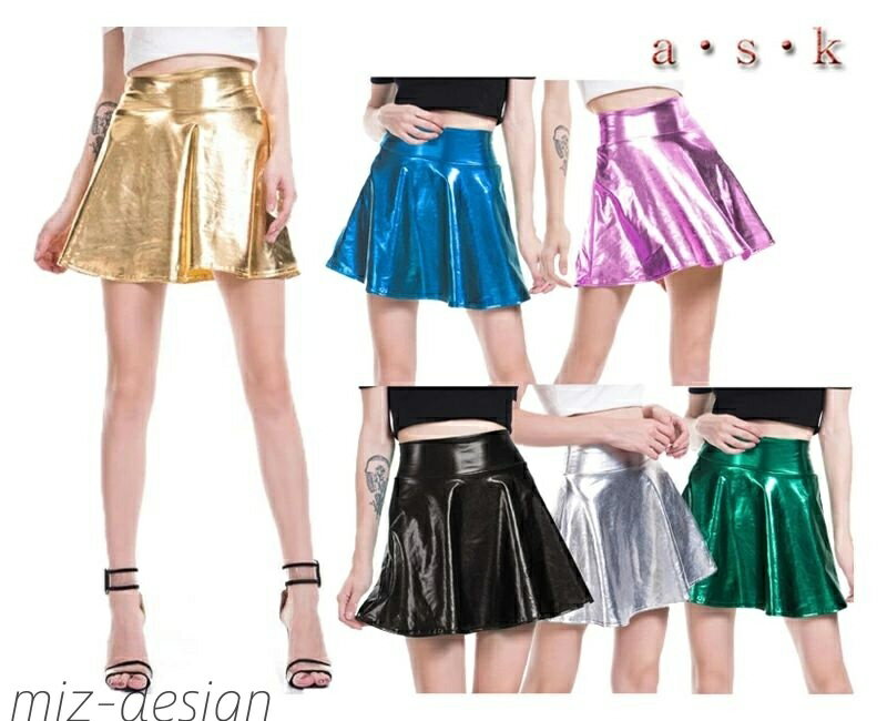【送料無料】レザー スカート PUスカート レディース ダンス衣装 フリルスカート チアガール 応援団 半身スカート ジャズ ヒップホップ 欧米風