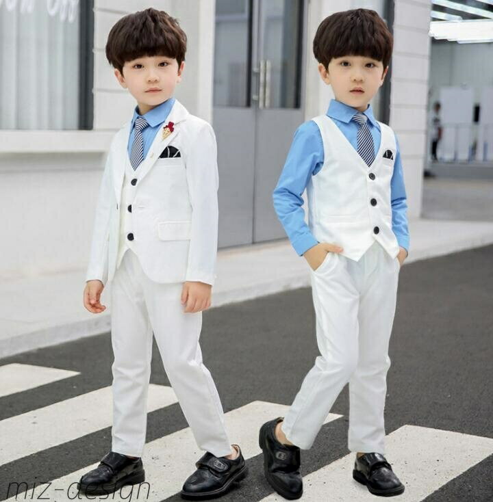 【送料無料】男の子 フォーマルスーツ 子供服 キッズスーツ 男の子 ジレベスト 結婚式衣装 ピアノ 発表会 紳士服 礼服 卒業式 入学式 文化祭 学園祭