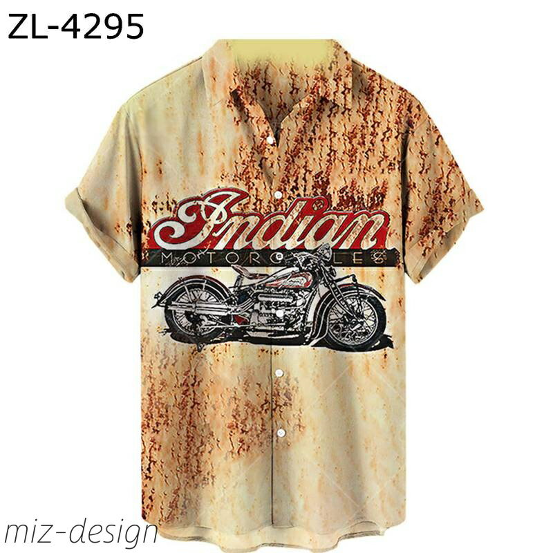 【送料無料】レーシングカー 車 アロハシャツ 開襟 アロハ 夏服 立襟 体型カバー ポケット付き サマー ..