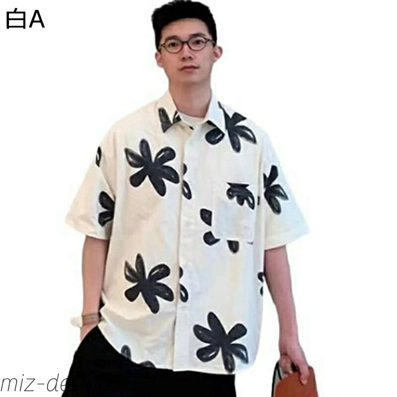 【送料無料】ビーチシャツ 花柄 ハワイシャツ ブラウス メンズ 開襟 サマー トレンド オールシーズン ..