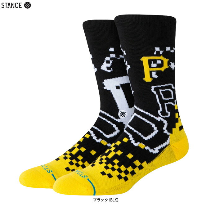 Rakuten - ◆メール便対応商品◆STANCE（スタンス）PIXEL PIT（A555A26PPT）（野球/ベースボール/トレーニング/スポーツ/ランニング/カジュアル/ソックス/靴下/MLB/メジャーリーグ/ピッツバーグ・パイレーツ/男性用/メンズ）