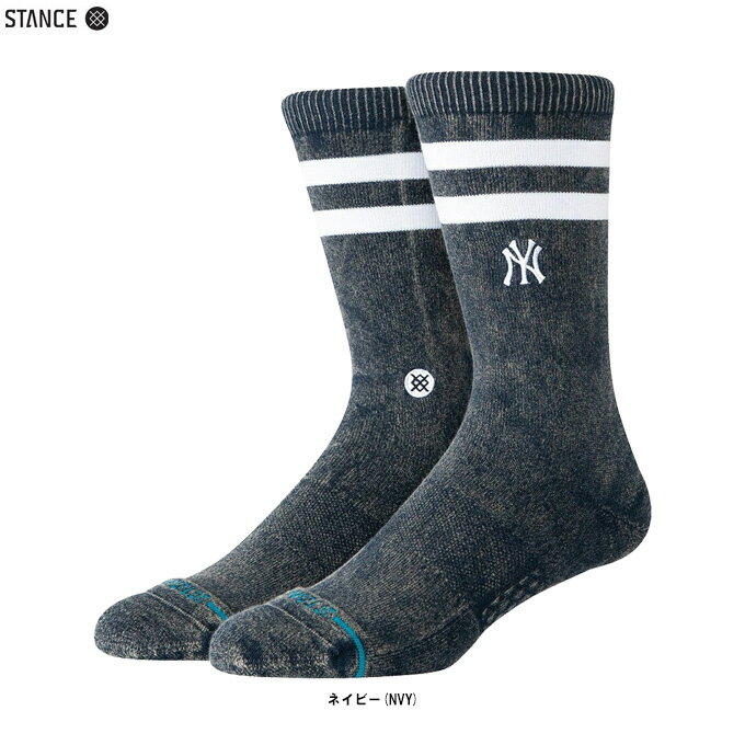 Rakuten - ◆メール便対応商品◆STANCE（スタンス）ROTATION NYY（A555A26RNY）（野球/ベースボール/トレーニング/スポーツ/ランニング/カジュアル/ソックス/靴下/MLB/メジャーリーグ/ニューヨーク・ヤンキース/男性用/メンズ）