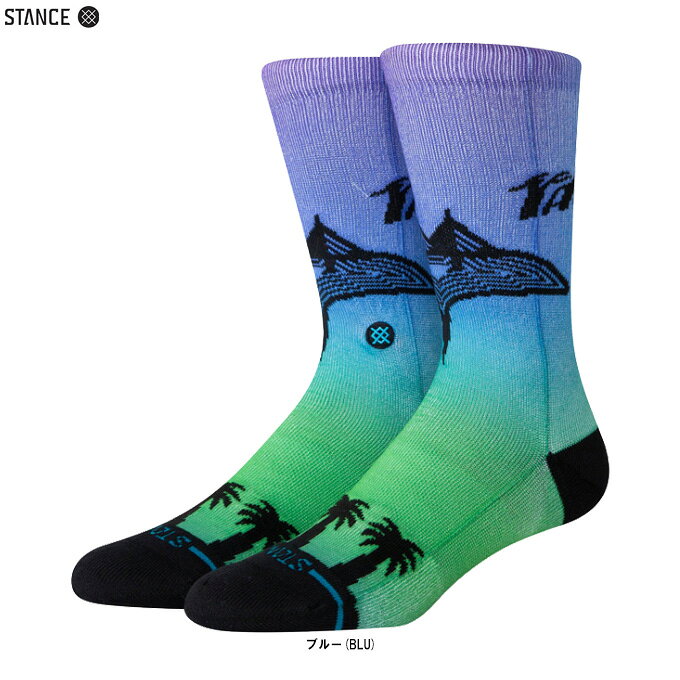 Rakuten - ◆メール便対応商品◆STANCE（スタンス）RAYS TS CREW（A556A24RAY）（野球/ベースボール/トレーニング/スポーツ/ランニング/カジュアル/ソックス/靴下/MLB/メジャーリーグ/タンパベイ・レイズ/男性用/メンズ）