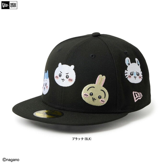 Rakuten - NEW ERA（ニューエラ）59FIFTY ちいかわ キャラALL OVER ブラック（14864521）（ちいかわコラボ/カジュアル/キャップ/帽子/大人用/一般用）