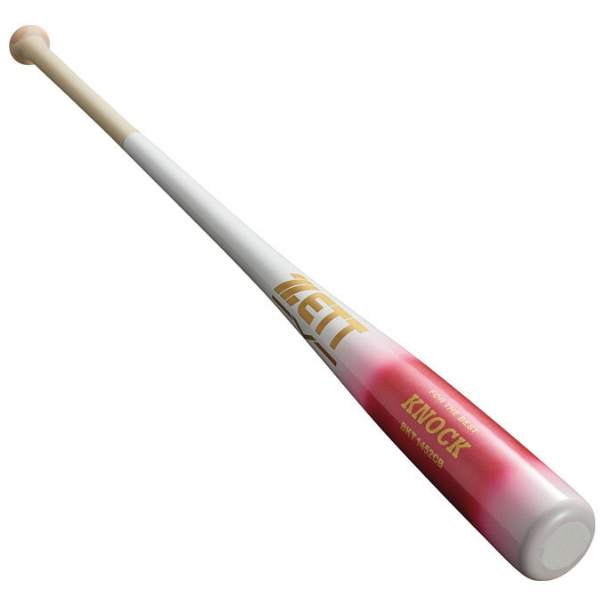 ZETT（ゼット）限定 硬式/軟式兼用 木製ノックバット 朴+メイプル4面張り（BKT1452...