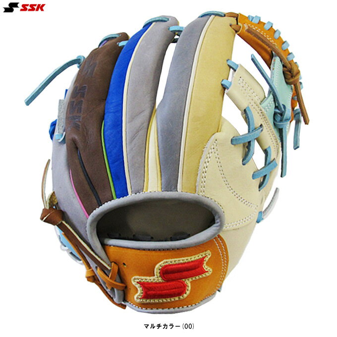 樂天商城 - SSK（エスエスケイ）限定 軟式用グラブ カラフルシリーズ 内野手用 345型（SMRC123C）（野球/ベースボール/グローブ/軟式野球/右投げ用/内野用/一般用）