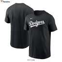 ◆メール便対応商品◆Fanatics(ファナティクス)ナイキ ロサンゼルス・ドジャース Wordmark コットン Tシャツ(N19900ALD0U5)(野球/ベースボール/MLB/メジャーリーグ/スポーツ/半袖/ウェア/カジュアル/男性用/メンズ)
