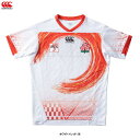 ◆メール便対応商品◆【Mサイズのみ】Canterbury（カンタベリー）JAPAN SEVENS レプリカホームジャージ（RG30194）（ラグビー/スポーツ/トレーニング/半袖/ユニフォーム/日本代表/桜ロゴ/応援/男性用/メンズ）