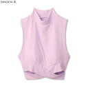 ◆メール便対応商品◆【Lサイズのみ】DANSKIN(ダンスキン)アロンジェ モックネックトップ(DC10110)(スポーツ/フィットネス/ヨガ/ピラティス/ウォーキング/トレーニング/シャツ/袖なし/女性用/レディース)(4)