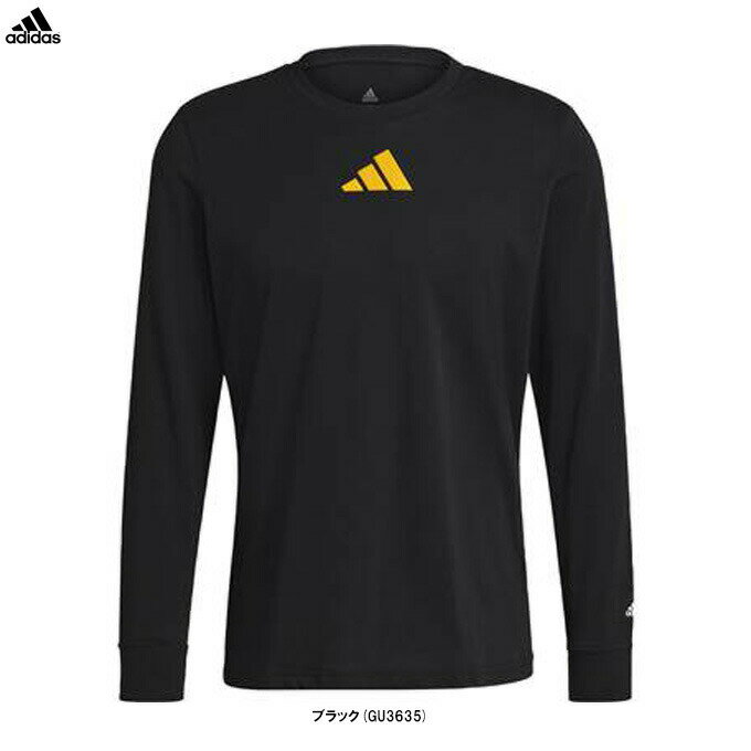 ◆メール便対応商品◆adidas(アディダス)M FI BLK ロングTシャツ(JES37)(スポーツ/トレーニング/ランニング/カジュアル/長袖/ロンT/男性用/メンズ)