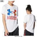 ◆メール便対応商品◆UNDER ARMOUR(アンダーアーマー)UAテック フラッグ ロゴ ショートスリーブ Tシャツ(1371812)(スポーツ/トレーニング/ランニング/半袖/子供用/ジュニア/キッズ)