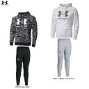 UNDER ARMOUR(アンダーアーマー)UA ライバルフリース ビッグロゴ プリント フーディー パンツ 上下セット(1375511/1375512)(スポ...